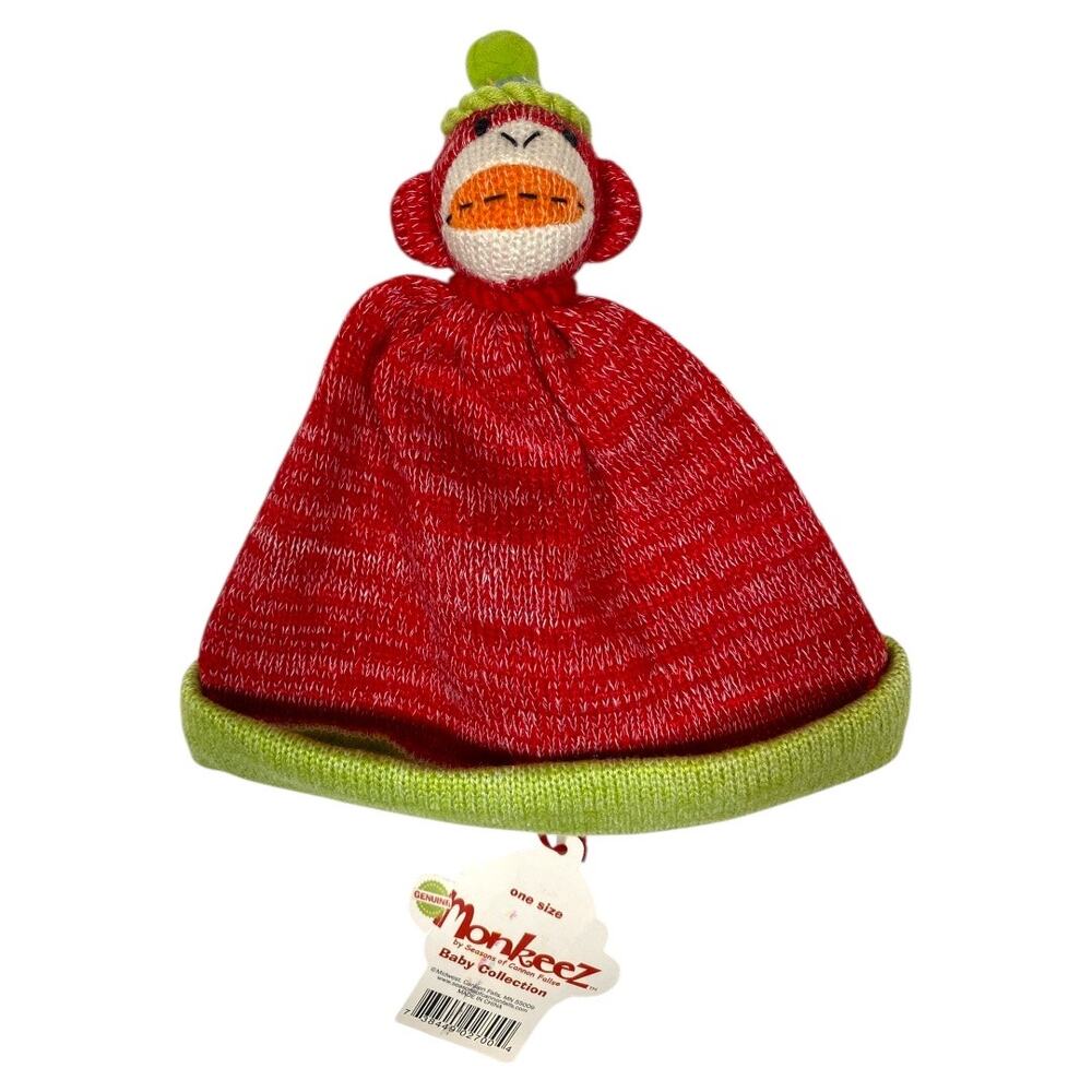 Seasons of Cannon Falls Monkeez Baby Collection Sock Monkey One Sz NWT Baby Cap